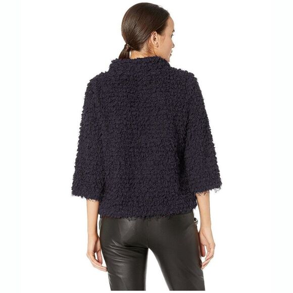 New! VINCE CAMUTO Women's Eyelash Knit Popcorn Sweater Top Size XS Gilded Plum - Picture 5 of 6